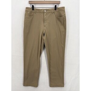 VRST Limitless Performance Athletic Fit 5 Pocket Pants Mens 35x28 Khaki Stretch